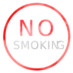 No smoking sign with white background