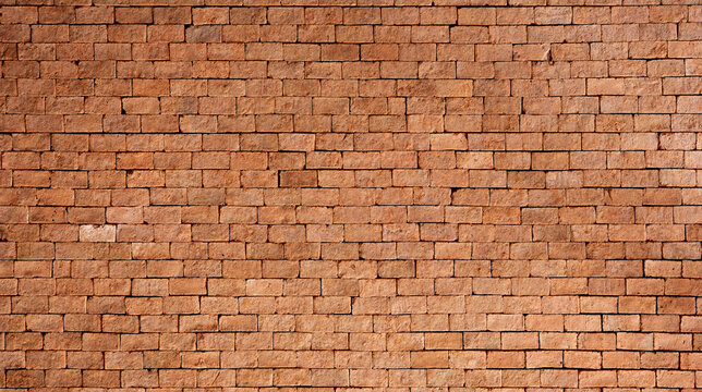 New red brick wall  texture background vintage photo hi resolution
