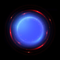 Vivid abstract background. Beautiful design of rotation frame.  .Mystical portal. Bright sphere lens. Rotating lines. Glow ring. .Magic neon ball. Led blurred swirl. Spiral glint lines. HUD