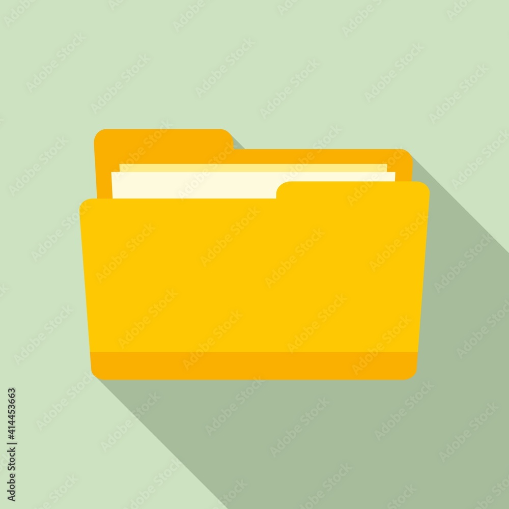 Poster notary folder icon. flat illustration of notary folder vector icon for web design