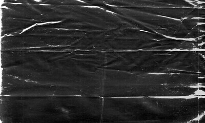 Background texture of a polyethylene,plastic transparent black plastic film,transparent stretched background - obrazy, fototapety, plakaty