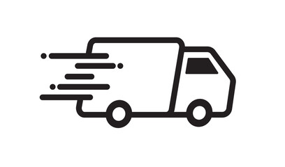 Fast delivery truck icon. Fast shipping. Design for website and mobile apps. Vector illustration.