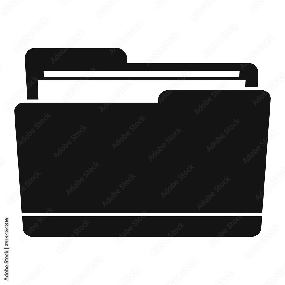 Poster notary folder icon. simple illustration of notary folder vector icon for web design isolated on whit