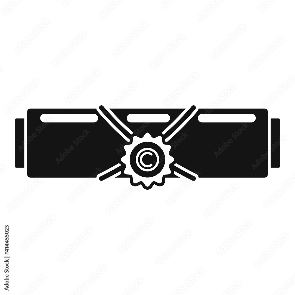 Poster notary certificate icon. simple illustration of notary certificate vector icon for web design isolat