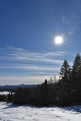 
A February day under a blue sky, Sainte-Apolline, Québec