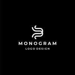 Bold, cool logo letter B designed with geometric lines.
EPS 10, Vector.
