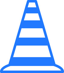 blue plastic box. traffic cone box icon vector