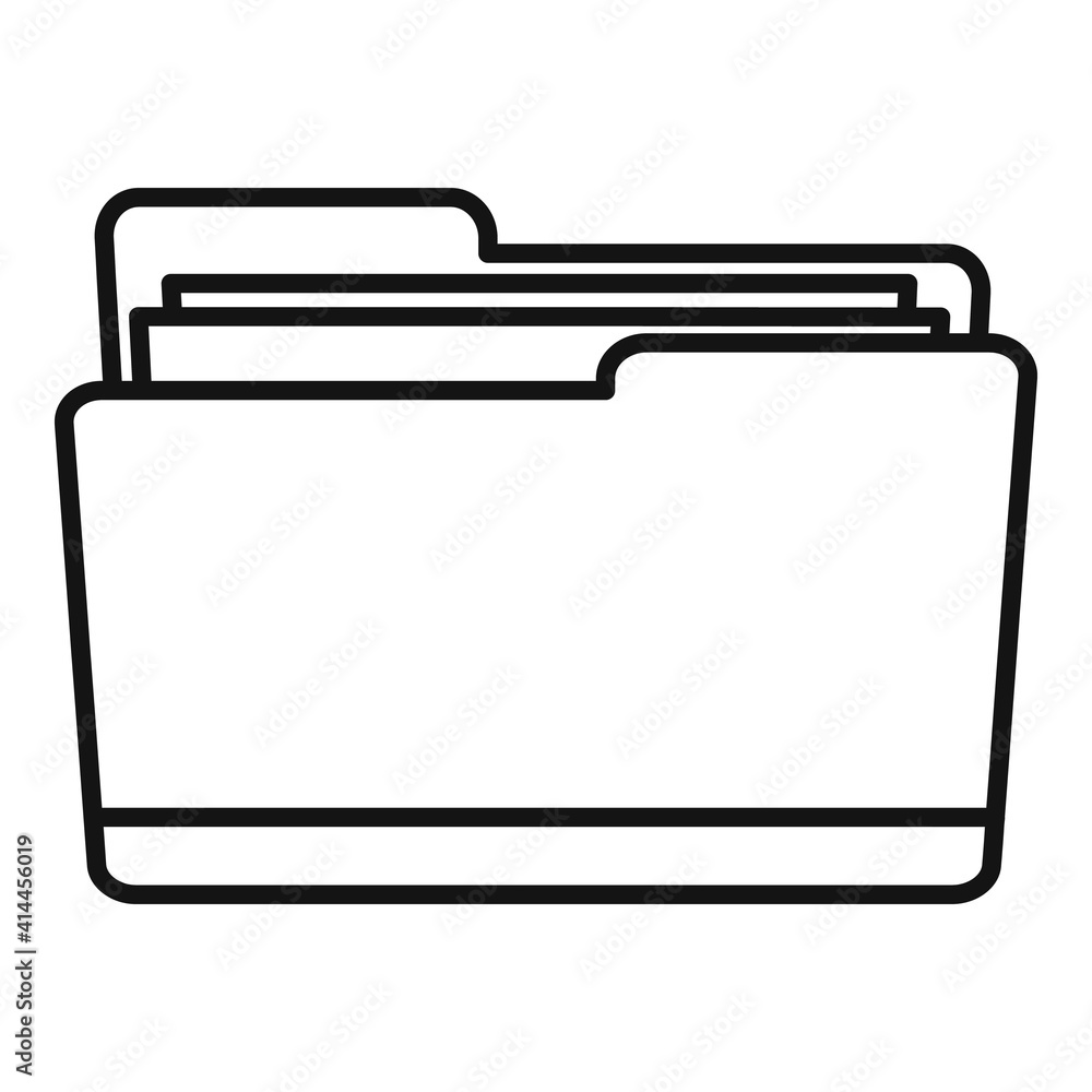 Poster notary folder icon. outline notary folder vector icon for web design isolated on white background