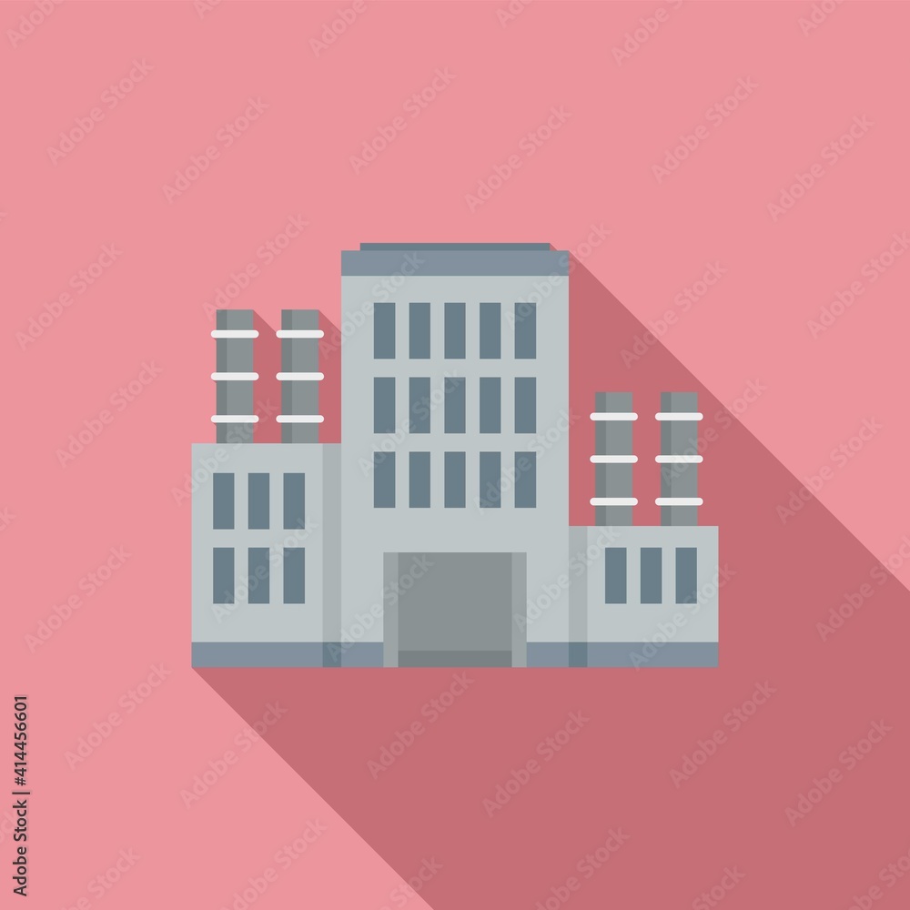 Aufkleber recycle factory icon. flat illustration of recycle factory vector icon for web design