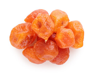 Dried oranges isolated on white background.