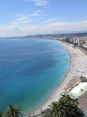 the Promenade des Anglais from a view point in Nice, French Riviera, Cote d Azur, France, April 