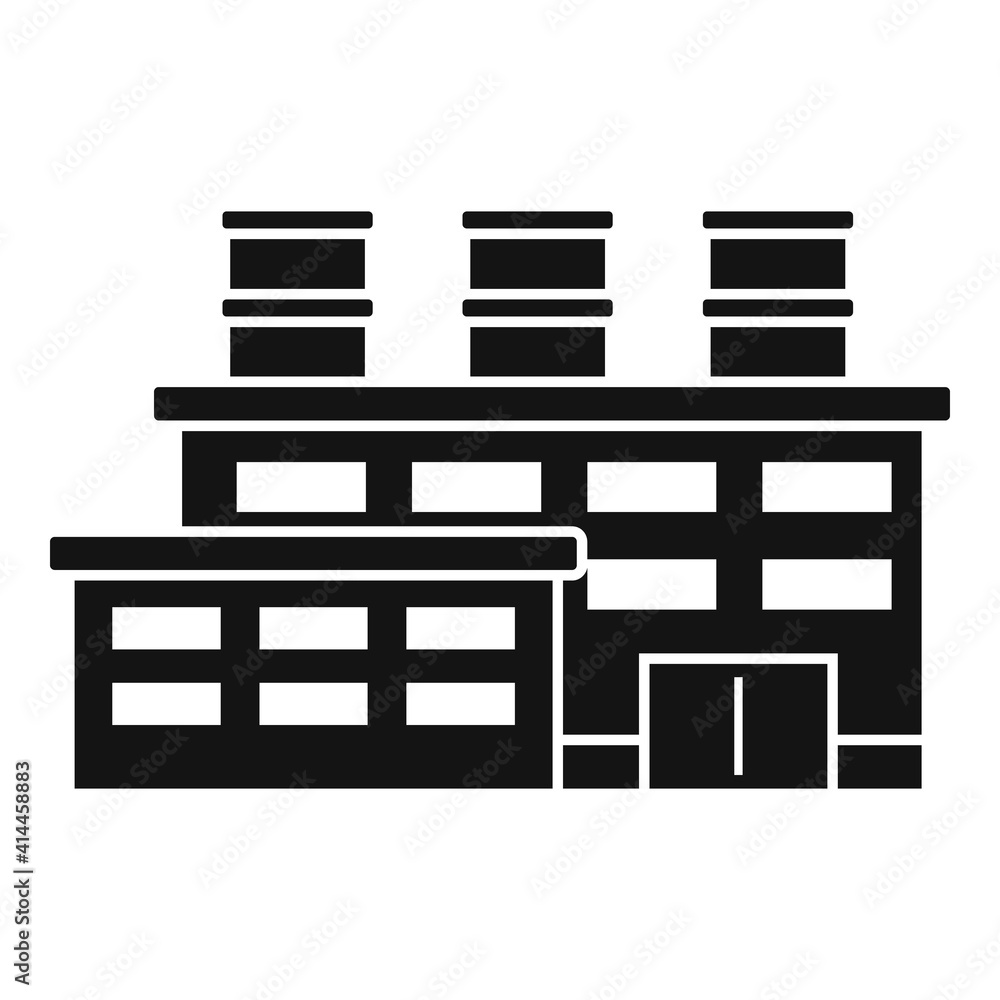 Poster waste recycle factory icon. simple illustration of waste recycle factory vector icon for web design 
