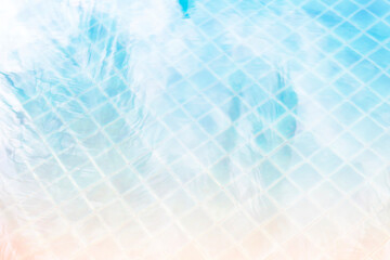 Obraz premium Abstract blurred swimming pool water background, vintage tone style, water texture background