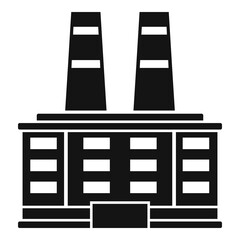 Garbage recycle factory icon. Simple illustration of garbage recycle factory vector icon for web design isolated on white background