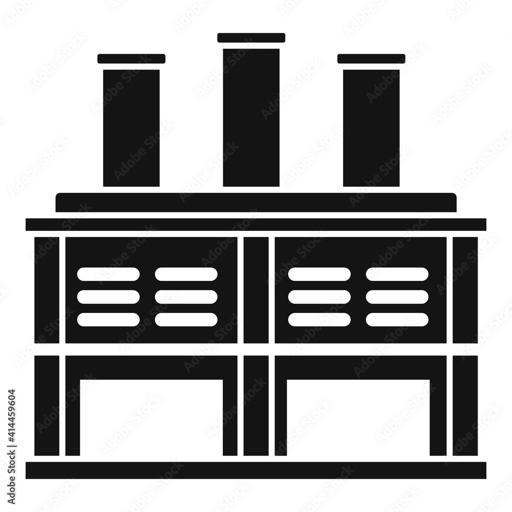 Poster power recycle factory icon. simple illustration of power recycle factory vector icon for web design 