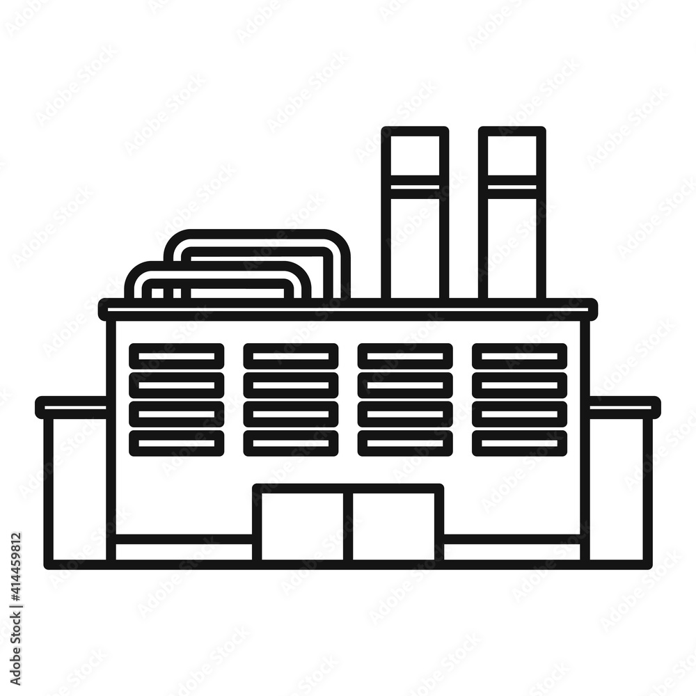 Poster ecology recycle factory icon. outline ecology recycle factory vector icon for web design isolated on