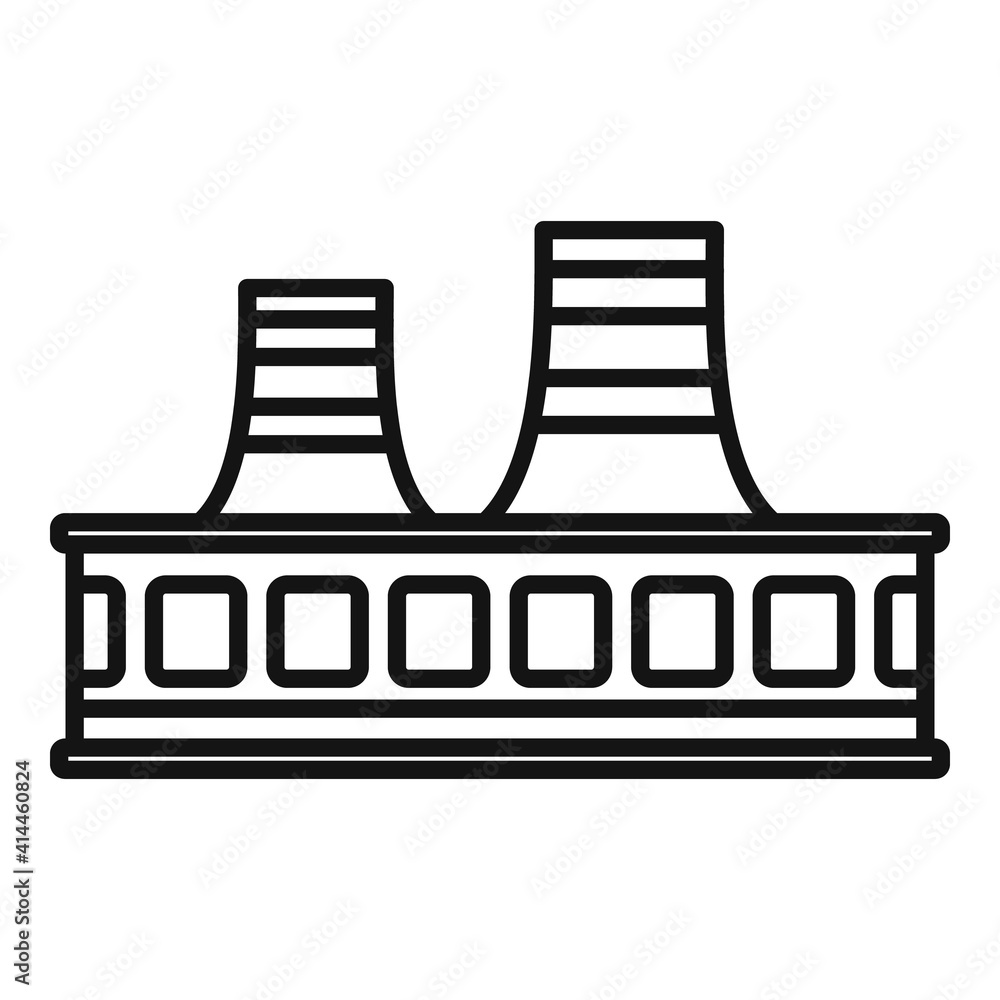Poster refinery recycle factory icon. outline refinery recycle factory vector icon for web design isolated 