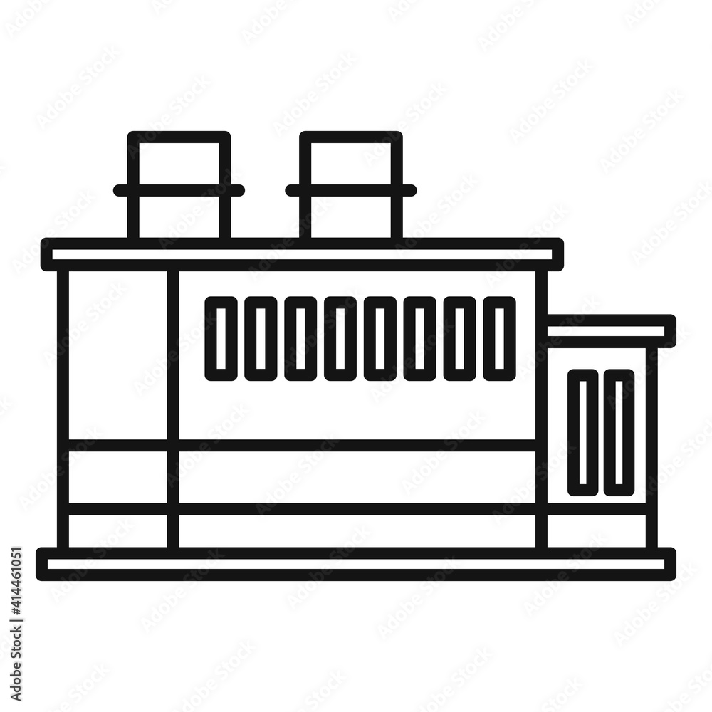 Poster smoke recycle factory icon. outline smoke recycle factory vector icon for web design isolated on whi