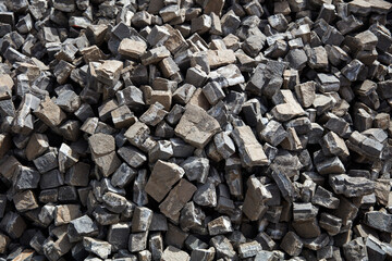 Pile of stone blocks