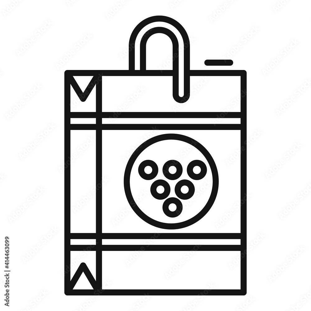 Poster wine package icon. outline wine package vector icon for web design isolated on white background