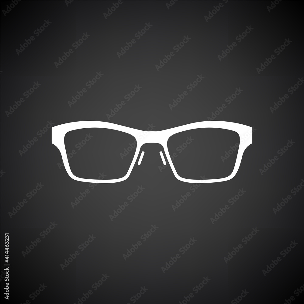 Poster business woman glasses icon