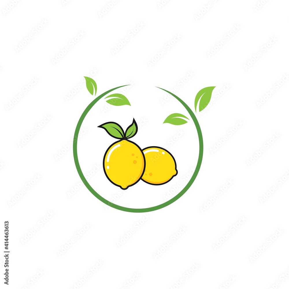 Canvas Prints lemon fruit vector illustration concept design