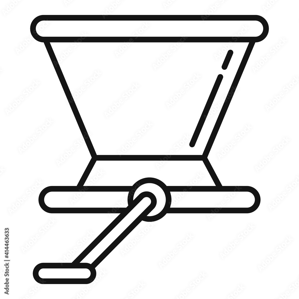 Poster crush grapes device icon. outline crush grapes device vector icon for web design isolated on white b