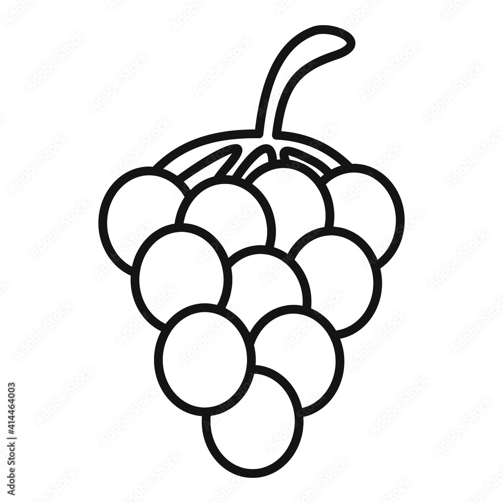 Aufkleber grapes icon. outline grapes vector icon for web design isolated on white background