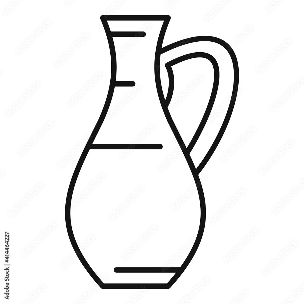 Poster wine jug icon. outline wine jug vector icon for web design isolated on white background