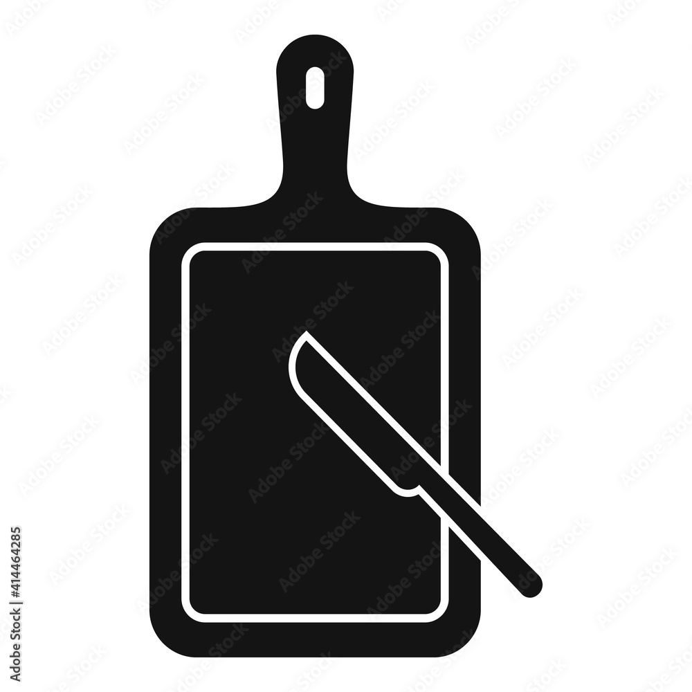 Poster cutting board icon. simple illustration of cutting board vector icon for web design isolated on whit
