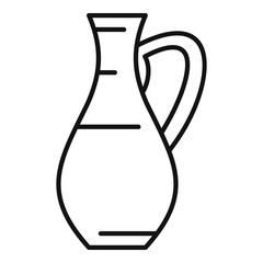 Wine jug icon. Outline wine jug vector icon for web design isolated on white background