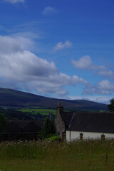 スコットランドの田舎風景　丘陵地帯