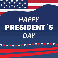 USA President day poster. 15 February. Vector illustration
