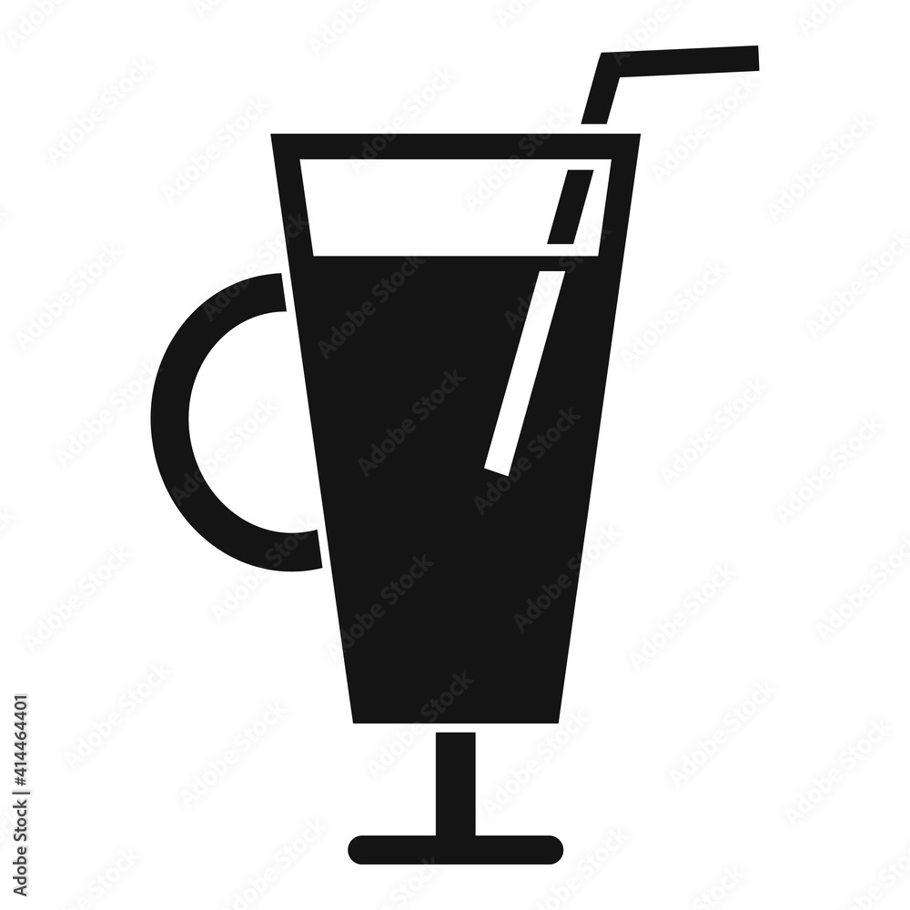 Poster drink latte icon. simple illustration of drink latte vector icon for web design isolated on white ba