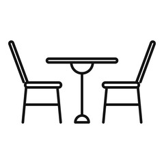 Street bar furniture icon. Outline street bar furniture vector icon for web design isolated on white background