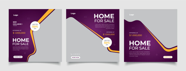 Real estate instagram social media post web banner
