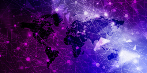 2d illustration world map abstract background