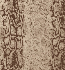 Brown snake skin, animal print fabric texture background