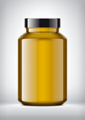 Plastic Jar on background. 