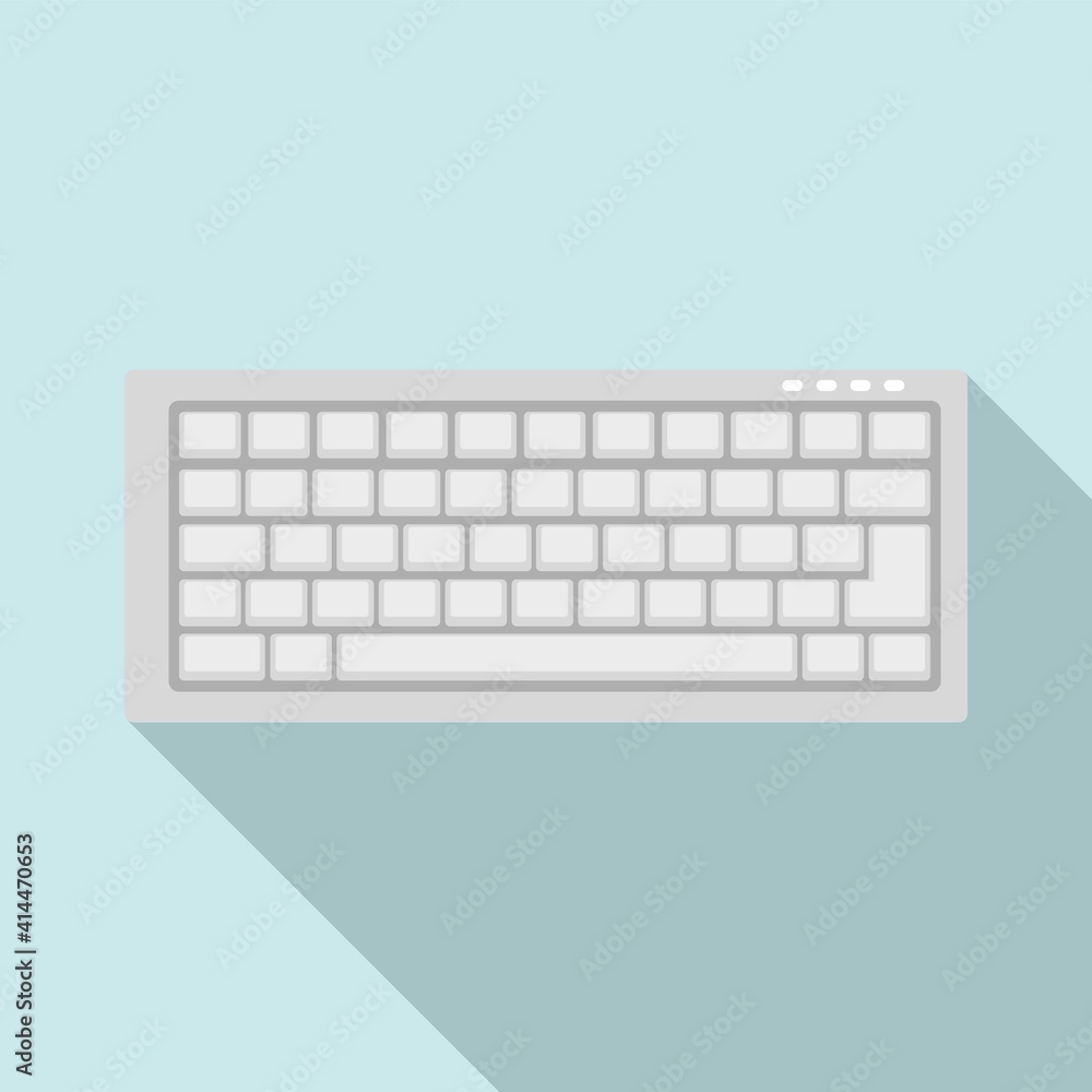 Poster keyboard icon. flat illustration of keyboard vector icon for web design