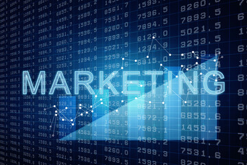 2d rendering Stock market online business concept. business Graph 