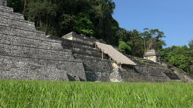 Temple of the Red Queen in Palenque Mayan ruins, Mexico.
