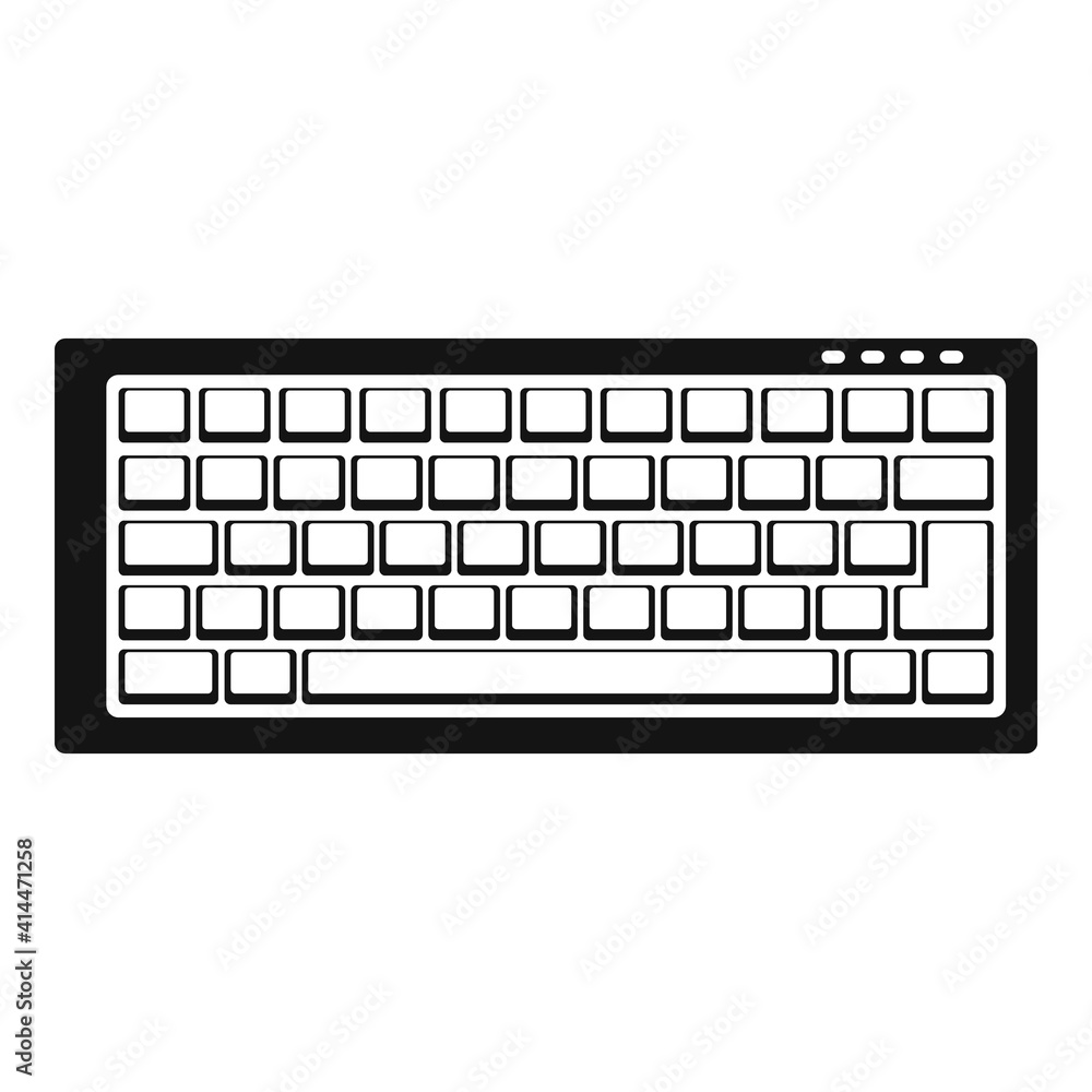 Fototapete keyboard icon. simple illustration of keyboard vector icon for web design isolated on white backgrou