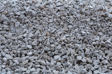 Crushed stone. Crushed stone construction materials.