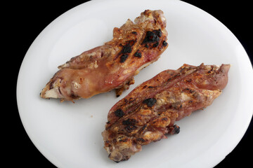 cooked roasted pork feet ready to eat