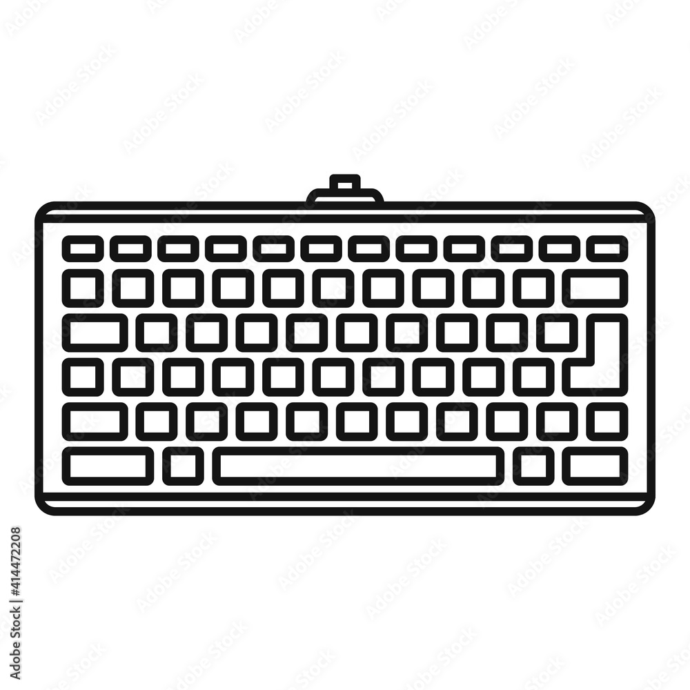 Poster smart keyboard icon. outline smart keyboard vector icon for web design isolated on white background