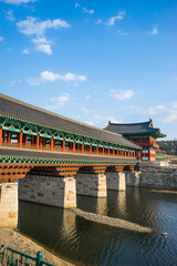 Fototapeta na wymiar Woljeonggyo Bridge in Gyeongju, South Korea