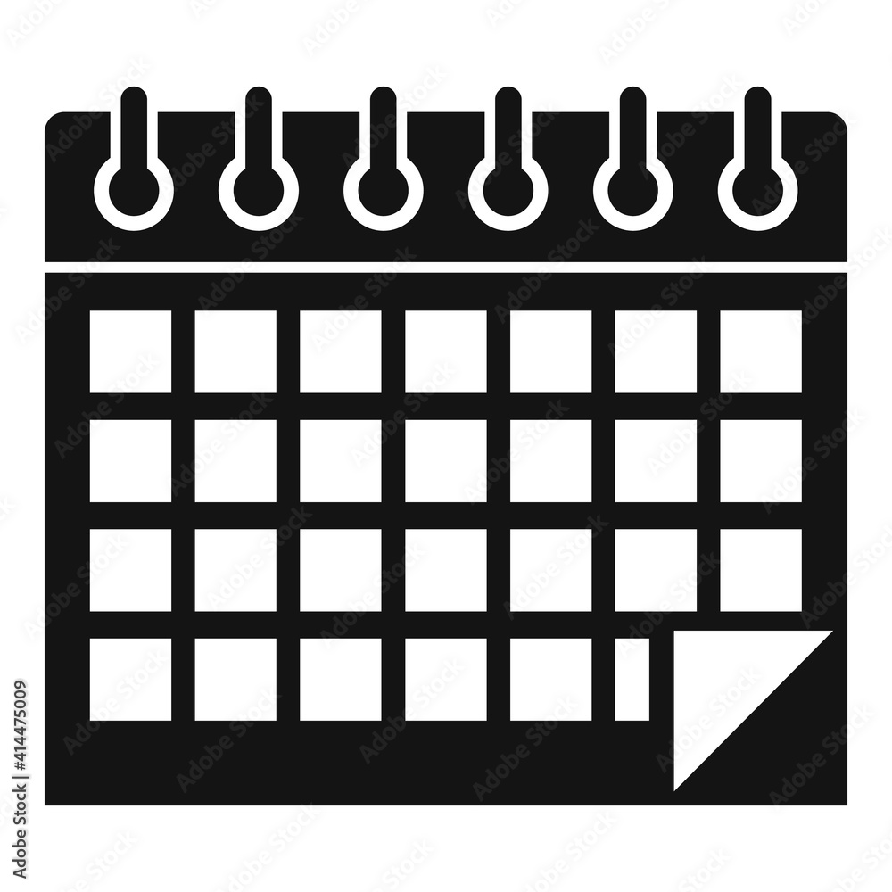 Poster office manager calendar icon. simple illustration of office manager calendar vector icon for web des