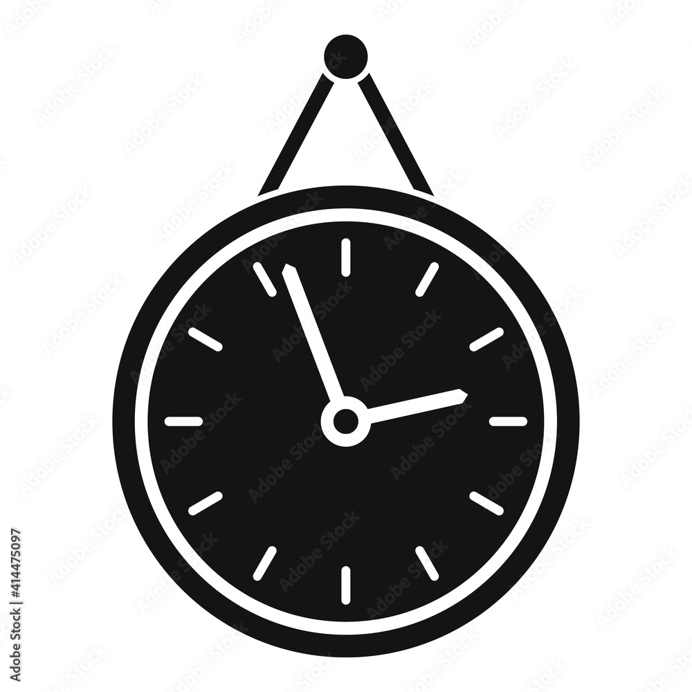 Poster office manager wall clock icon. simple illustration of office manager wall clock vector icon for web