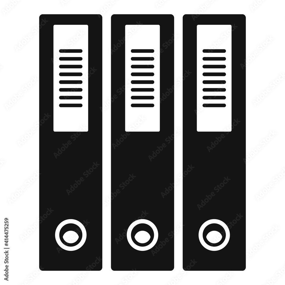 Poster office manager folders icon. simple illustration of office manager folders vector icon for web desig
